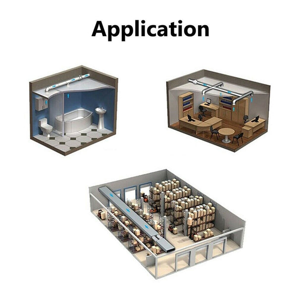 8Inch Extractor Fan Duct Hydroponic Inline Exhaust Vent Industrial Air Ventilation & Extraction