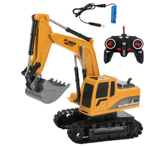 1:24 Rc Digger Remote Control Excavator Construction Truck Vehicle Toys 6Ch Activity Toys