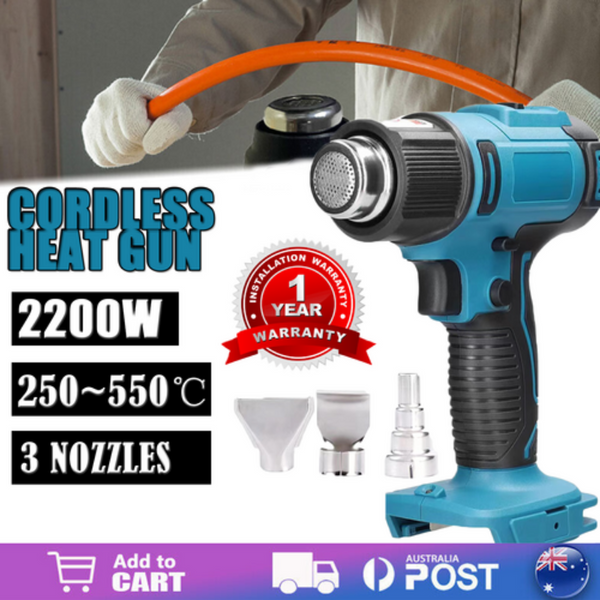 2200W Cordless Heat Gun Hot Air Temperature 300~580 Degree Celsius For Makita 18V Battery Heat Guns