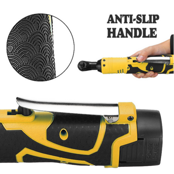 21V 3/8'' 100N.M Electric Right Angle Ratchet Wrench Charger+ Battery Ratchet Wrenches