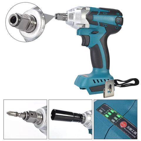 1/2" Cordless Impact Wrench Driver Brushless Rattle Gun For Makita 18V Battery Other Power Tools