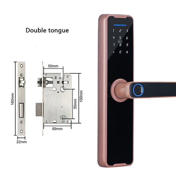 Tuya Home Wifi Smart Door Lock Biometric Fingerprint Smart Card Password Key Usb Smart Door Locks