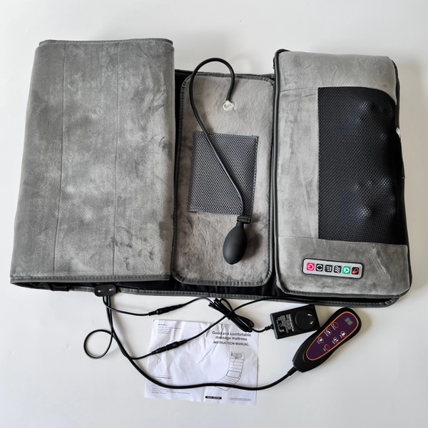 10 Vibrating Motors Massage Mat Full Body Heated Mattress Pillow Pain Relief Au Mattresses