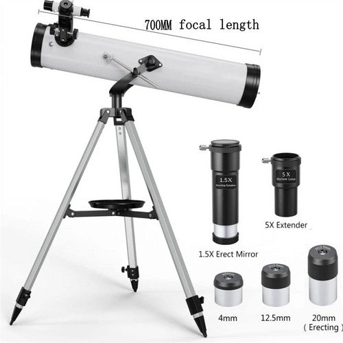 Pro Astronomical Telescope 114Mm Aperture 875X Zoom Hd High Resolution Telescopes