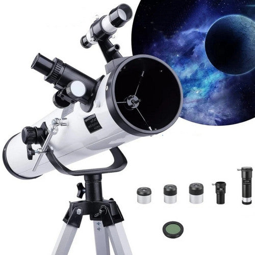 Pro Astronomical Telescope 114Mm Aperture 875X Zoom Hd High Resolution Telescopes
