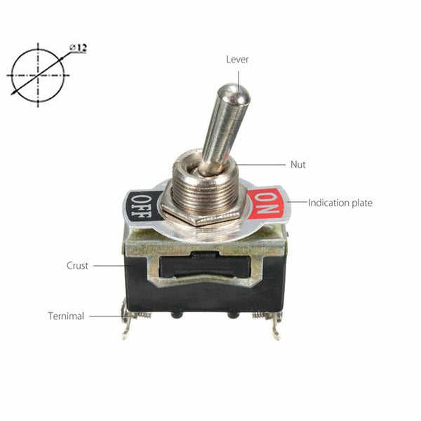 5X Toggle Switch 12V On Off Car Flick Dash Light Marine Volt Switches Boat Switches & Controls