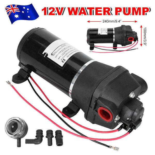 12V Water Pump 17Lpm High Pressure Self Priming For Caravan Camping Boat Marine Water Pumps