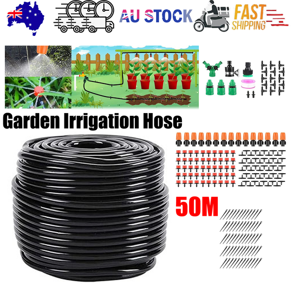 201X 50M Hose Garden Irrigation System Greenhouse Plant Watering Diy Micro Drip Complete Drip Irrigation Kits