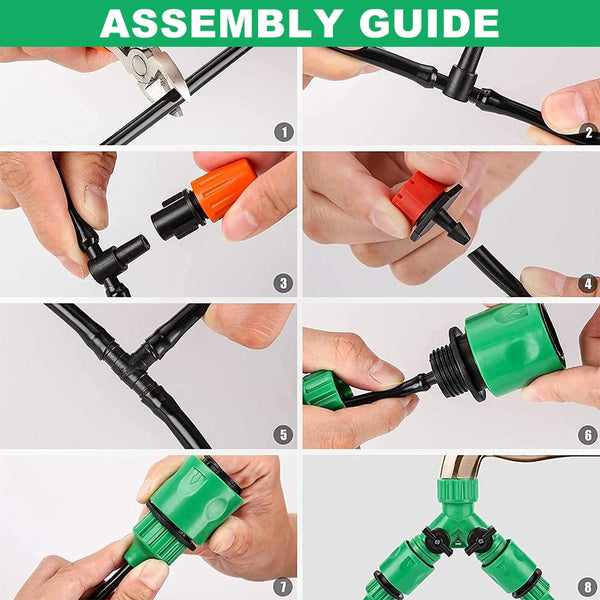 201X 50M Hose Garden Irrigation System Greenhouse Plant Watering Diy Micro Drip Complete Drip Irrigation Kits