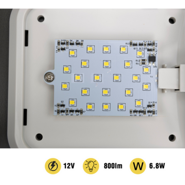 12V Rv Interior Led Ceiling Light Boat Camper Caravan Trailer Double Dome Lights