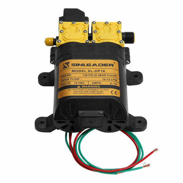 12Lpm 12V Water Pump 130Psi High Pressure Self Priming Camping Boat Farm Water Pumps