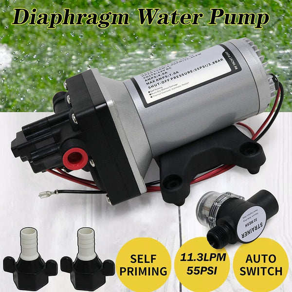 12V Replace Shurflo 4009 Water Pump & Twist On Filter For Caravan Boat Marine Au Water Pumps