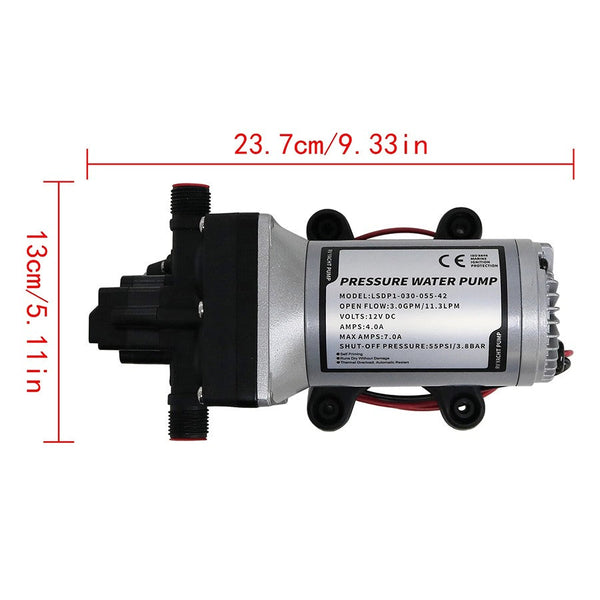 12V Replace Shurflo 4009 Water Pump & Twist On Filter For Caravan Boat Marine Au Water Pumps