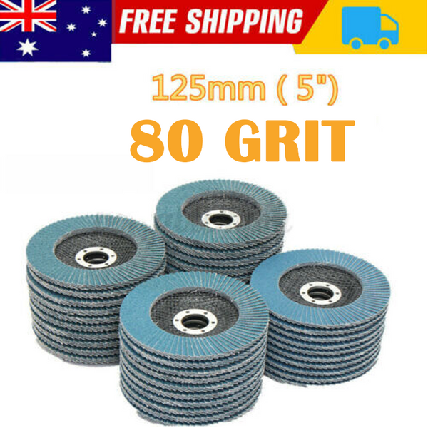 20 Pcs 80 Grit Grinding Wheel 5'' 125Mm Angle Grinder Flap Sanding Disc Au Grinder Discs