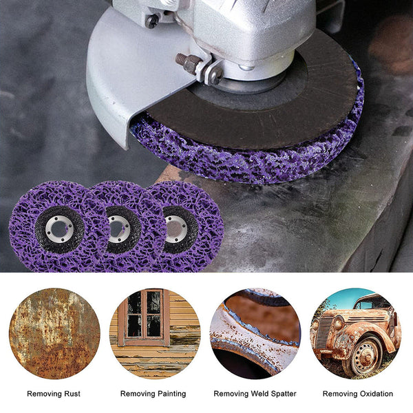 10 X 125Mm 22Mm Poly Strip Disc Wheel Paint Rust Removal Clean Grinder Grinder Discs