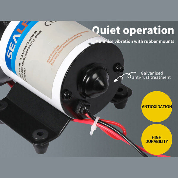 12V Water Pump High Pressure Self Priming Rv Camping Boat 55Psi 11.3L/M Caravan Parts Accessories