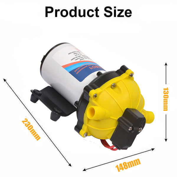 6.6Gpm Washdown Pump Kit 12V W/ Hose Nozzle For Caravan Rv Marine Boat Water Pumps