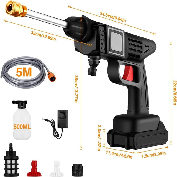 88V Cordless Electric High Pressure Washer Water Spray Gun Car Cleaner 2 Battery Pressure Washers