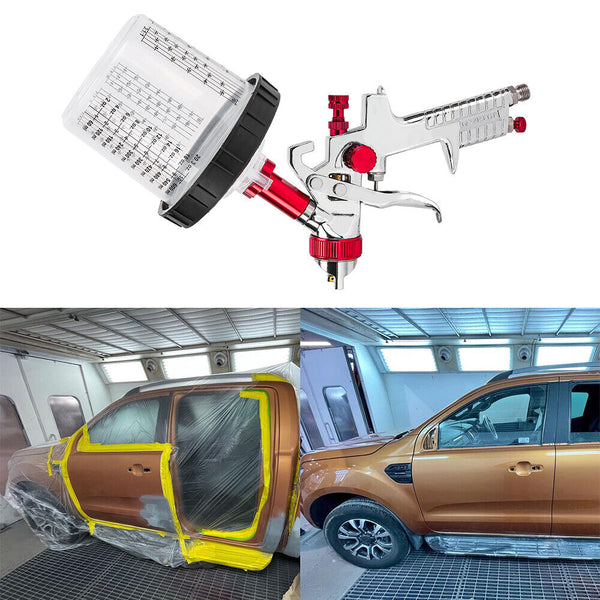 Air Hvlp Spray Gun Paint 600Cc Gravity Feed Cup 1.4Mm 1.7Mm 2Mm Tip Au Stock Paint Sprayers