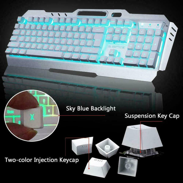 104 Keys Wireless Gaming Keyboard And Mouse Set With Rgb Led Backlight Keyboard & Mouse Bundles