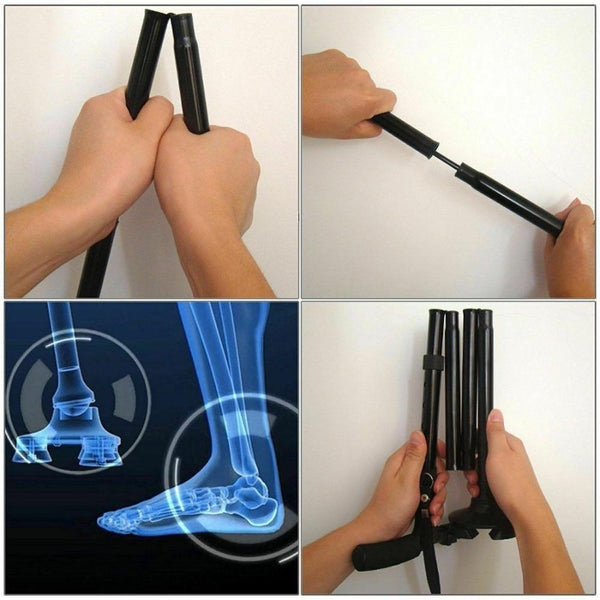 Walking Stick Cane Folding Handle Fixed Led Light Aid Holder Lighting Walkers & Canes