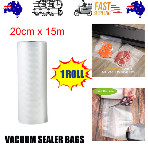 20Cm Vacuum Sealer Bags Roll For Food Storage 15M Vacuum Sealers