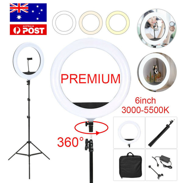 8"Led Ring Light Dimmable Lighting Kit Phone+Selfie 40Cm Tripod Makeup Live Lamp Selfie Lights