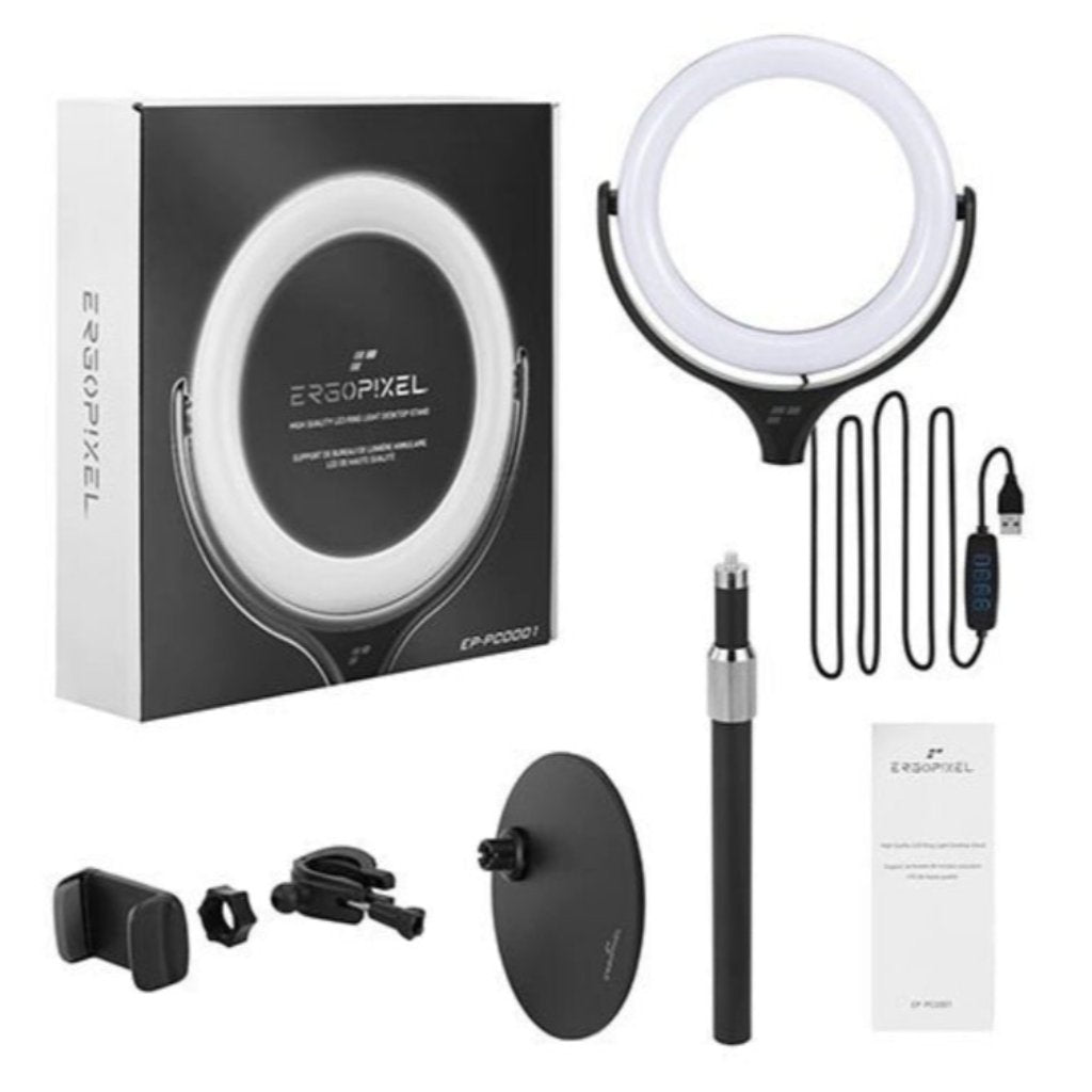 8"Led Ring Light Dimmable Lighting Kit Phone+Selfie 40Cm Tripod Makeup Live Lamp Selfie Lights