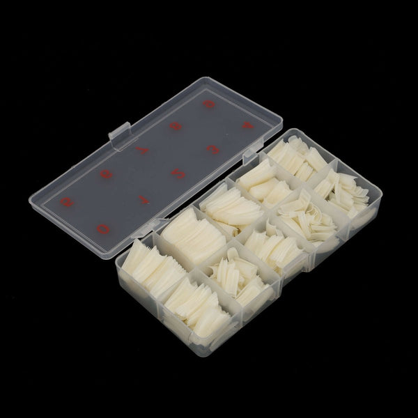 500Pcs Fake French Nail Tips White Clear Stiletto False Gel Pointy Art Acrylic Nail Art Tools