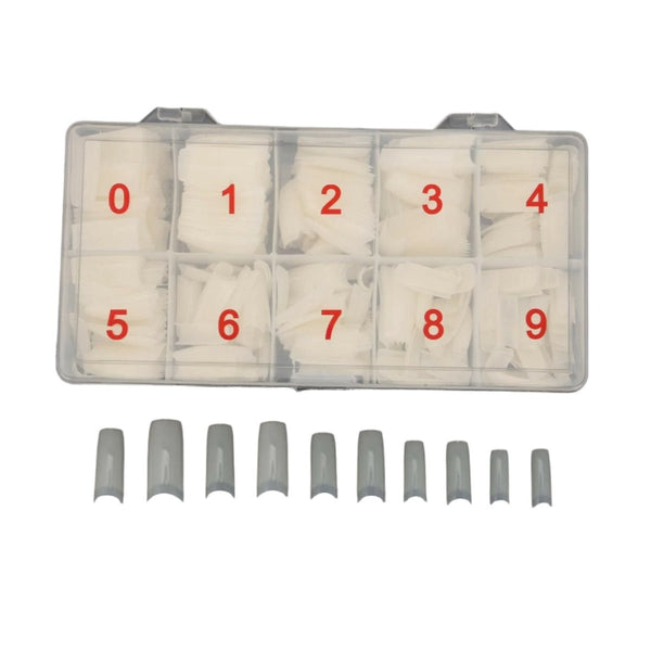 500Pcs Fake French Nail Tips White Clear Stiletto False Gel Pointy Art Acrylic Nail Art Tools