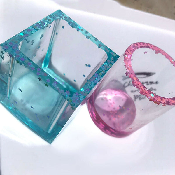 Silicone Mold Resin Epoxy Crystal Crafts Making Brush Pot Pen Holder Mould Diy Crafting Tools