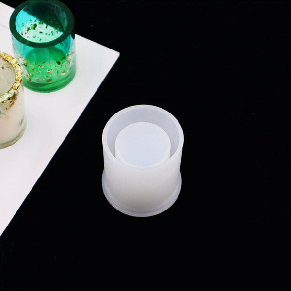 Silicone Mold Resin Epoxy Crystal Crafts Making Brush Pot Pen Holder Mould Diy Crafting Tools