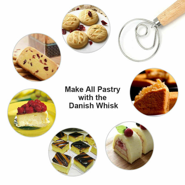 13 Inches Baking Dough Stainless Steel Large Wire Whisk Mixer Bread Cooking Tool Whisks