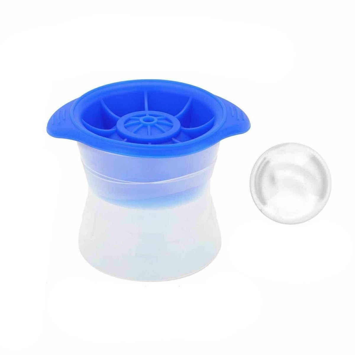 2Pcs Blue Silicone Ice Ball Mold Sphere Cube Maker Mould Jelly tail Ice Cubes Trays & Moulds