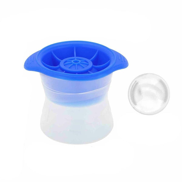 2Pcs Blue Silicone Ice Ball Mold Sphere Cube Maker Mould Jelly tail Ice Cubes Trays & Moulds