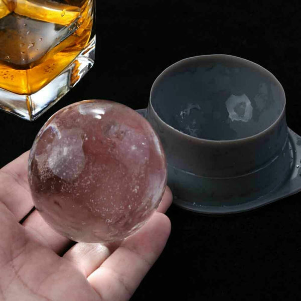 2Pcs Grey Silicone Ice Ball Mold Sphere Cube Maker Mould Jelly tail Ice Cubes Trays & Moulds