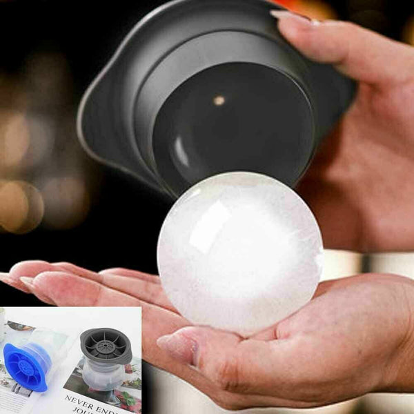 2Pcs Silicone Ice Ball Mold Sphere Cube Maker Mould Jelly tail Ice Cubes Trays & Moulds