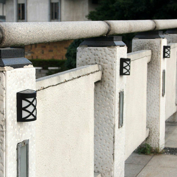 Outdoor Solar Wall Lights Door Garden Step Bright 6 Led Fence Path Lamp Au Landscape & Walkway Lights