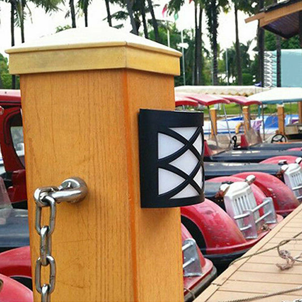 Outdoor Solar Wall Lights Door Garden Step Bright 6 Led Fence Path Lamp Au Landscape & Walkway Lights