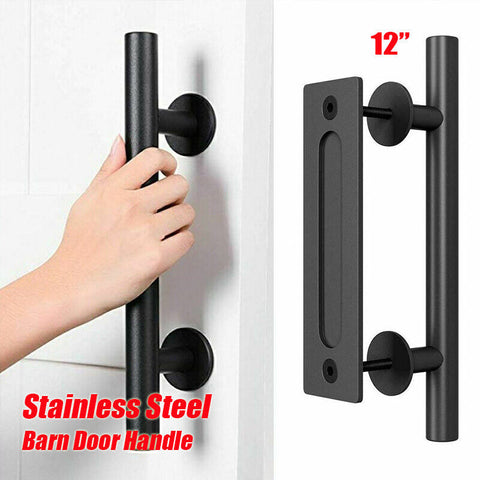 12 Inch Barn Door Handle Sliding Flush Pull Stainless Steel Hardware Door Knobs