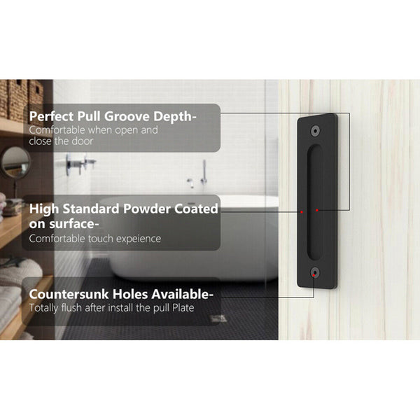 12 Inch Barn Door Handle Sliding Flush Pull Stainless Steel Hardware Door Knobs