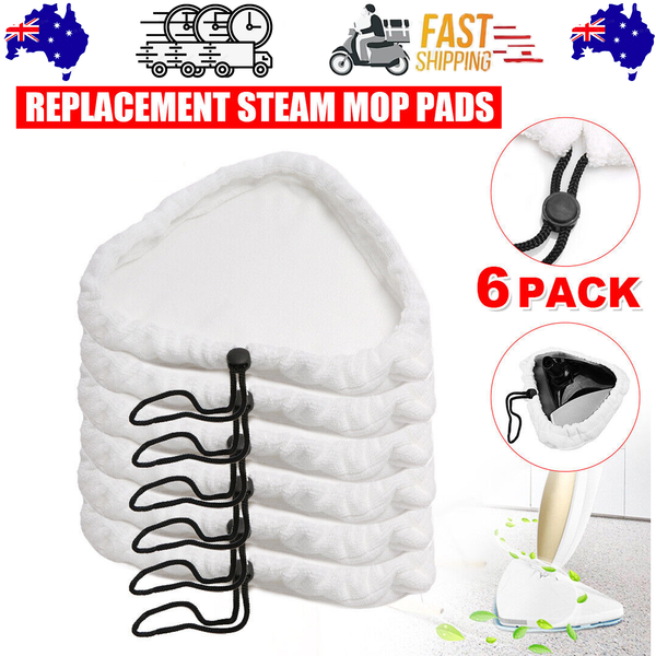 H2o Steam Replacement Microfiber Cloths 6Pcs Reusable Washable Mop Pads