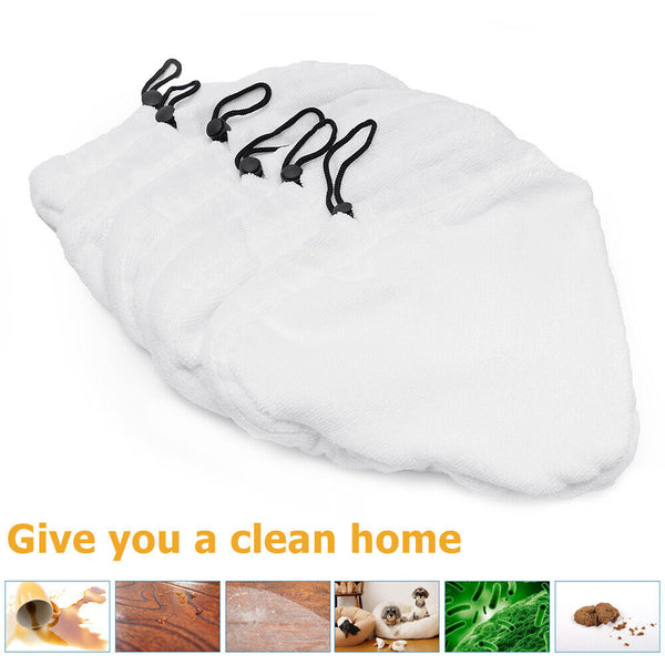 H2o Steam Replacement Microfiber Cloths 6Pcs Reusable Washable Mop Pads