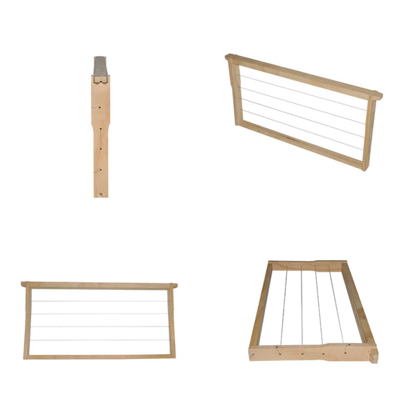 Beehive Frame Assembled Wood Steel Unwaxed Deep Hive Frames Beekeeping Beekeeping Equipment