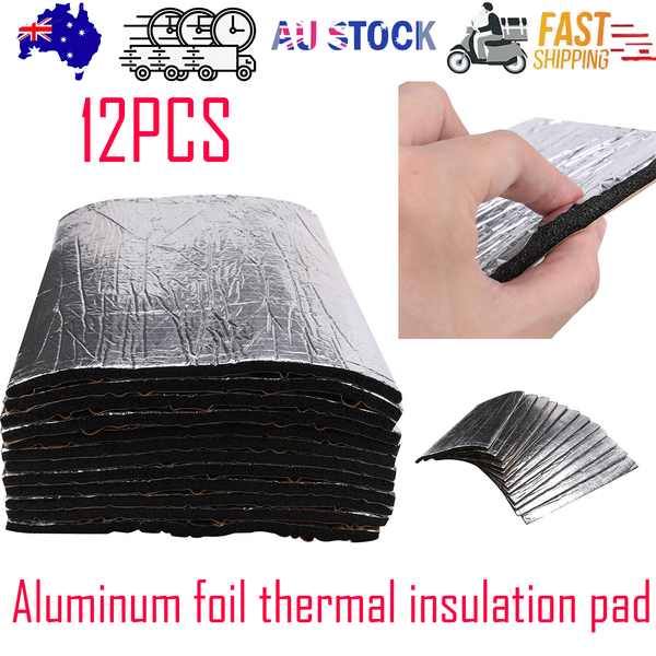 12Pcs Car Engine Bay Bonnet Sound Deadener Noise Insulation Foam Proofing Heat Air Filters Induction Kits