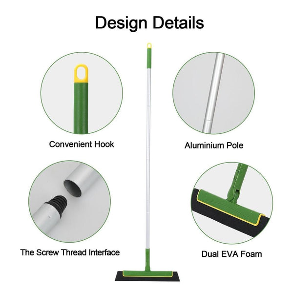 Green Floor Squeegee Wiperbroom Tile Cleaning Household Extendable Handle Squeegees & Window Cleaning