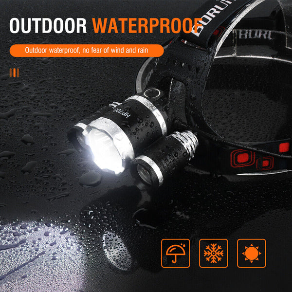 Hp700 Led Headlamp Torch Lamp Rechargeable Light Headlight Camping Head Torches