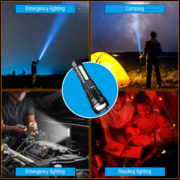 Super Bright 30W 14Led Flashlight White Laser Tactical Torch Lamp For Camping Au Flashlights