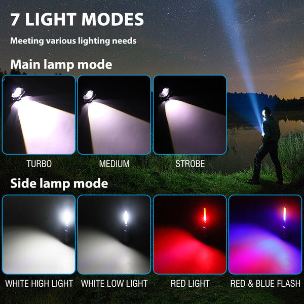 Super Bright 30W 14Led Flashlight White Laser Tactical Torch Lamp For Camping Au Flashlights