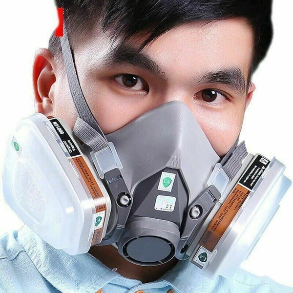 7 In 1 Gas Mask Full Face Respirator Paint Spray Chemical Facepiece Reusable Au Other Safety & Protective Gear